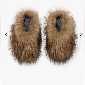Faux Fur Brown Slippers